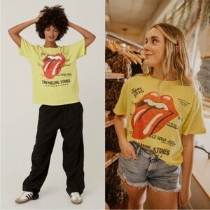 NWT DAYDREAMER 70s Rolling Stones Tongue Rock Band Concert Tour Boyfriend Tee 2X
